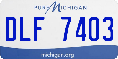MI license plate DLF7403