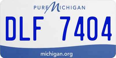 MI license plate DLF7404