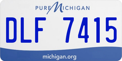 MI license plate DLF7415