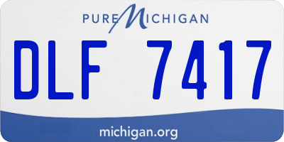 MI license plate DLF7417