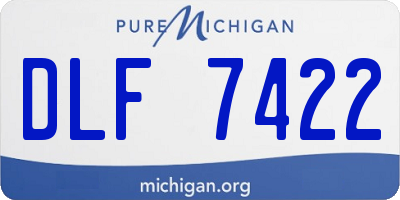 MI license plate DLF7422