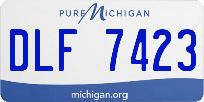 MI license plate DLF7423