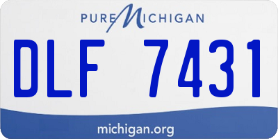 MI license plate DLF7431