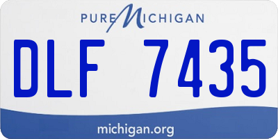MI license plate DLF7435