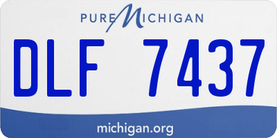 MI license plate DLF7437