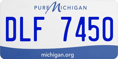 MI license plate DLF7450
