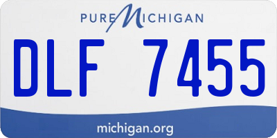 MI license plate DLF7455