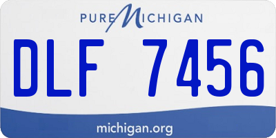 MI license plate DLF7456
