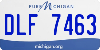 MI license plate DLF7463