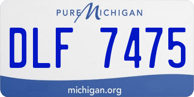 MI license plate DLF7475