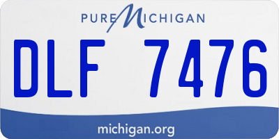 MI license plate DLF7476
