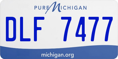 MI license plate DLF7477