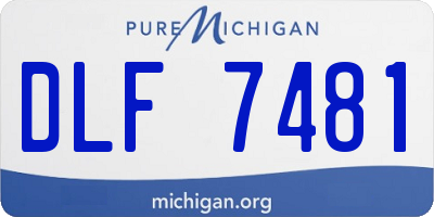 MI license plate DLF7481