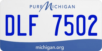 MI license plate DLF7502