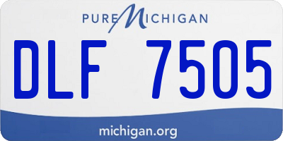 MI license plate DLF7505