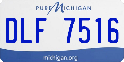 MI license plate DLF7516