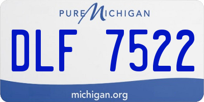 MI license plate DLF7522