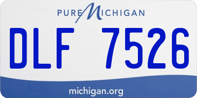 MI license plate DLF7526