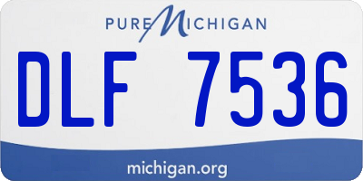 MI license plate DLF7536