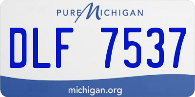 MI license plate DLF7537