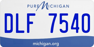 MI license plate DLF7540