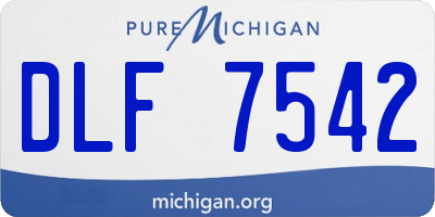 MI license plate DLF7542