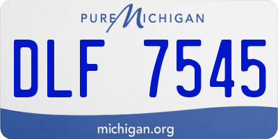 MI license plate DLF7545