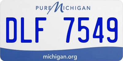 MI license plate DLF7549