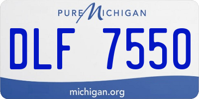 MI license plate DLF7550