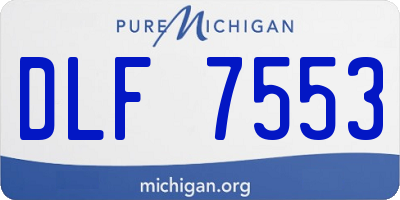 MI license plate DLF7553