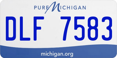 MI license plate DLF7583