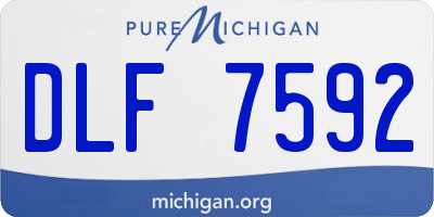 MI license plate DLF7592
