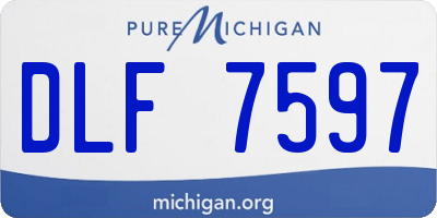 MI license plate DLF7597