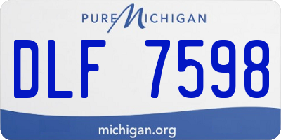 MI license plate DLF7598