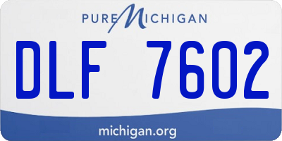 MI license plate DLF7602