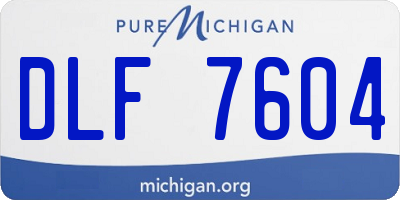 MI license plate DLF7604