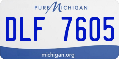 MI license plate DLF7605