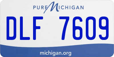 MI license plate DLF7609
