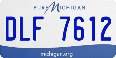 MI license plate DLF7612