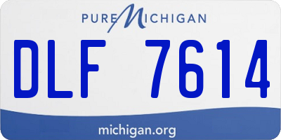 MI license plate DLF7614