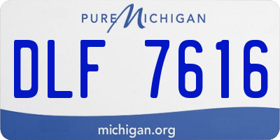 MI license plate DLF7616