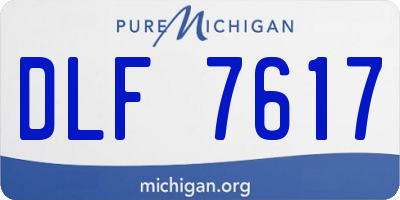 MI license plate DLF7617