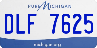 MI license plate DLF7625