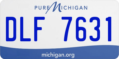 MI license plate DLF7631