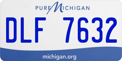 MI license plate DLF7632