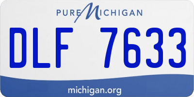 MI license plate DLF7633
