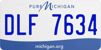 MI license plate DLF7634