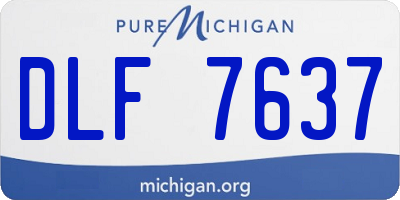 MI license plate DLF7637
