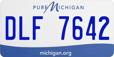 MI license plate DLF7642