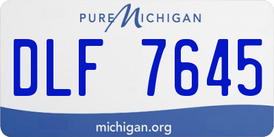 MI license plate DLF7645